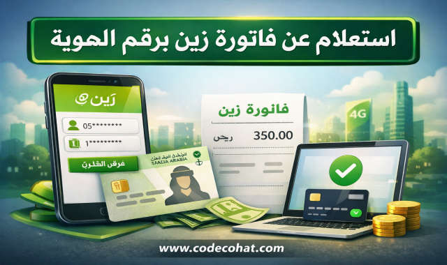 طريقة الاستعلام عن فاتورة زين برقم الهوية