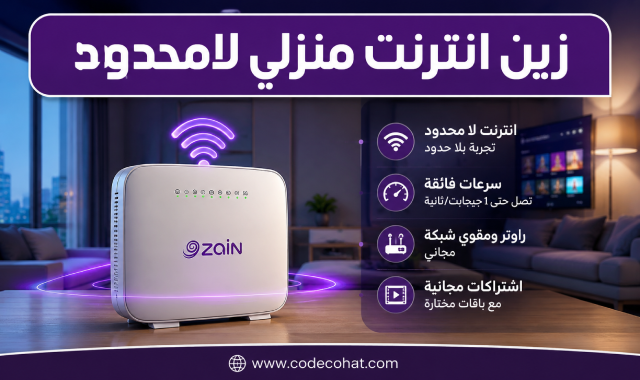راوتر زين منزلي مع عروض زين انترنت منزلي لامحدود بسرعات عالية